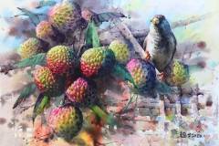 Fucai-Zhao-Hainan-China-Bird-and-Lychee-22x30in-2020 Fucai-Zhao-Hainan-China-Bird-and-Lychee-22x30in-2020