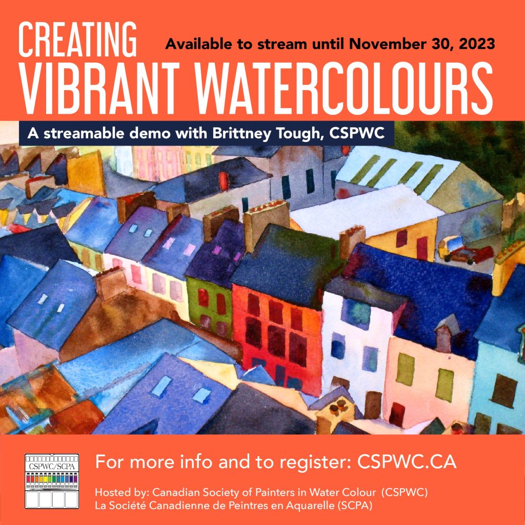 Creating Vibrant Watercolours with Brittney Tough, Streaming watercolour demonstration