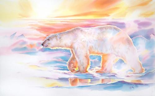 David McEown, CSPWC-SCPA, British Columbia, Canada, Ice Edge Sunrise, 23x39