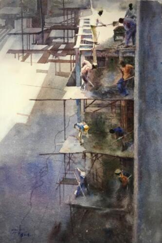 A Touch of Sunshine in the Morning, Mingjun Huang, CSPWC, Landscape Award, China, Non-Member, 22x15