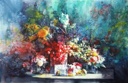 Blossom, Hong Shan, Brush Paper Paint Award, China, Non-Member, 41x28
